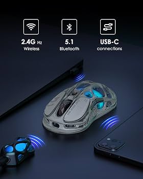 GravaStar Mercury M1 Pro ゲーミングマウス ダメージ加工 Mercury M1 Pro Gaming Mouse - Gunmetal Gray | High DPI